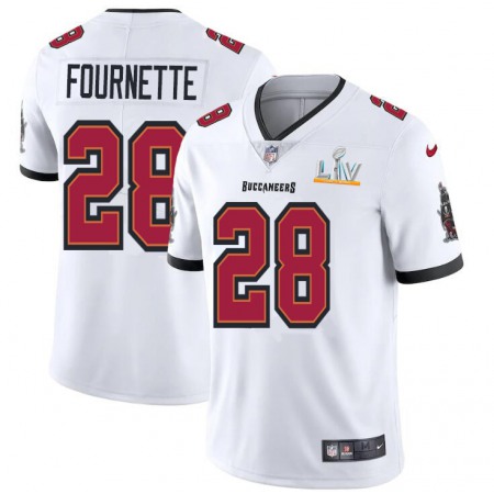 Tampa Bay Buccaneers #28 Leonard Fournette Youth Super Bowl LV Bound Nike White Vapor Limited Jersey