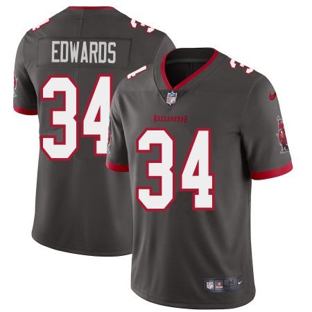 Tampa Bay Buccaneers #34 Mike Edwards Youth Nike Pewter Alternate Vapor Limited Jersey