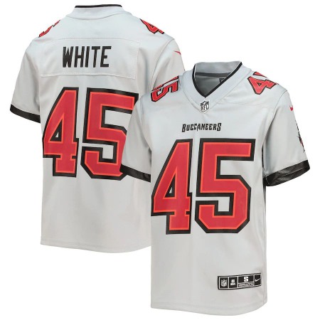 Tampa Bay Buccaneers #45 Devin White Nike Youth Gray Inverted Team Game Jersey