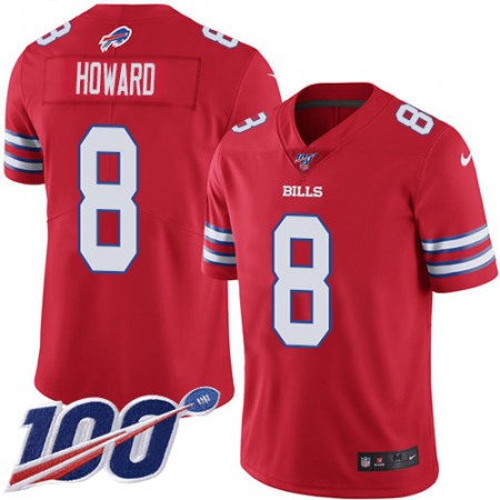 Buffalo Bills #8 O. J. Howard Red Youth Stitched NFL Limited Rush 100th Season Jersey