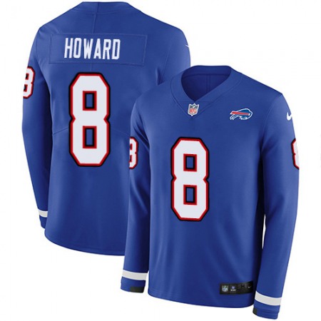 Buffalo Bills #8 O. J. Howard Royal Blue Team Color Youth Stitched NFL Limited Therma Long Sleeve Jersey
