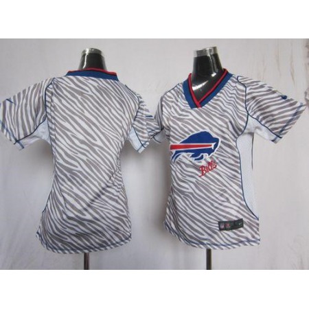 Nike Bills Blank Zebra Women's Stitched NFL Elite Jersey