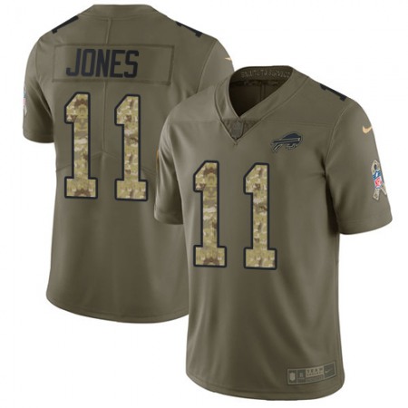 Nike Bills #11 Zay Jones Olive/Camo Youth Stitched NFL Limited 2017 Salute to Service Jersey