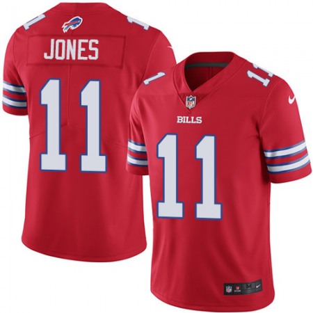 Nike Bills #11 Zay Jones Red Youth Stitched NFL Limited Rush Jersey