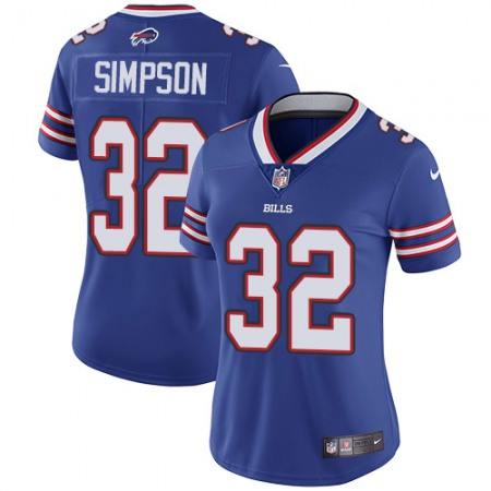Nike Bills #32 O. J. Simpson Royal Blue Team Color Women's Stitched NFL Vapor Untouchable Limited Jersey