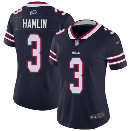 Nike Bills #3 Damar Hamlin Navy Women's Stitched NFL Limited Inverted Legend Jersey