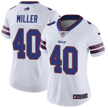 Nike Bills #40 Von Miller White Women's Stitched NFL Vapor Untouchable Limited Jersey