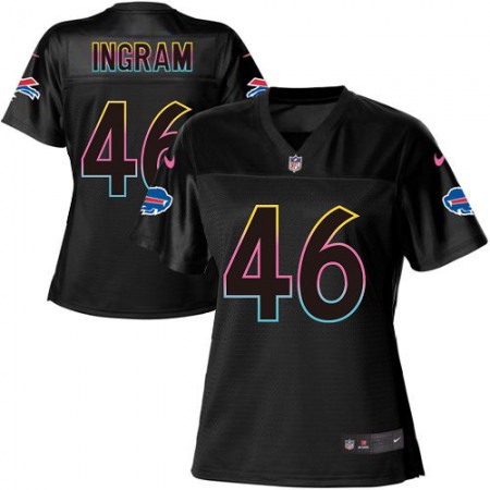Nike Bills #46 Ja'Marcus Ingram Black Women's NFL Fashion Game Jersey