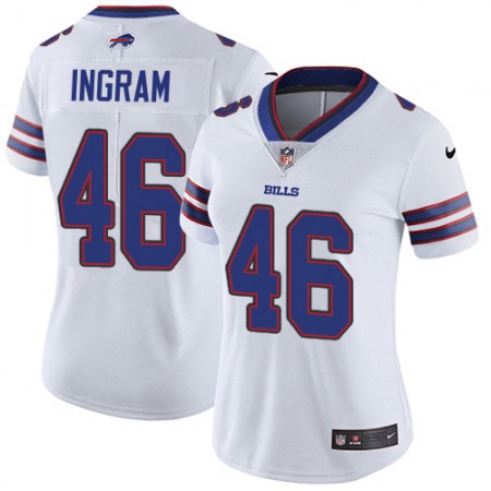 Nike Bills #46 Ja'Marcus Ingram White Women's Stitched NFL Vapor Untouchable Limited Jersey