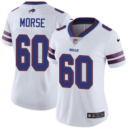Nike Bills #60 Mitch Morse White Women's Stitched NFL Vapor Untouchable Limited Jersey