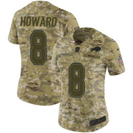 Nike Bills #8 O. J. Howard Camo Women's Stitched NFL Limited 2018 Salute to Service Jersey