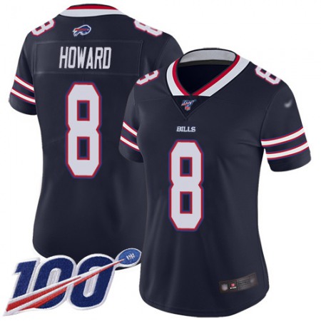 Nike Bills #8 O. J. Howard Navy Women's Stitched NFL Limited Inverted Legend 100th Season Jersey