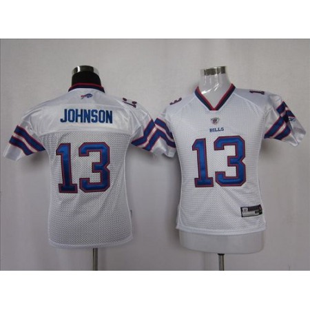 Bills #13 Steve Johnson White 2011 New Style Stitched Youth NFL Jersey