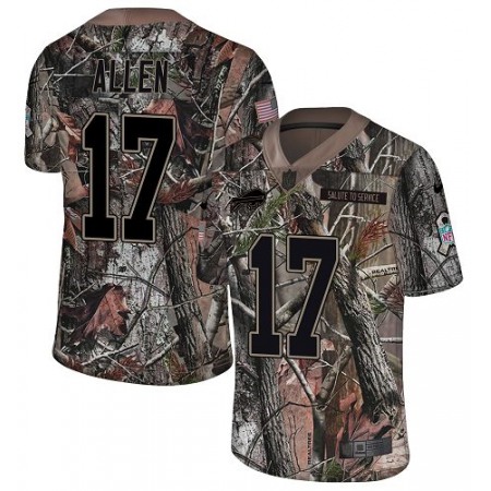 Nike Bills #17 Josh Allen Camo Youth Stitched NFL Limited Rush Realtree Jersey