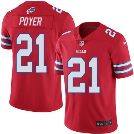 Nike Bills #21 Jordan Poyer Red Youth Stitched NFL Limited Rush Jersey