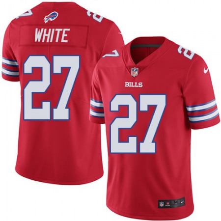 Nike Bills #27 Tre'Davious White Red Youth Stitched NFL Limited Rush Jersey