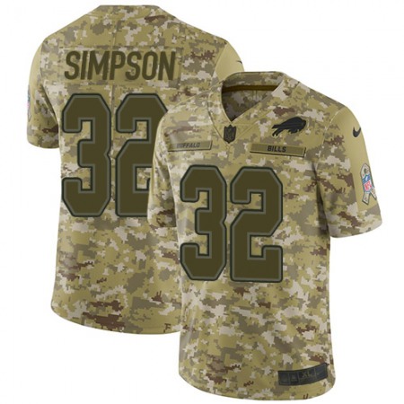 Nike Bills #32 O. J. Simpson Camo Youth Stitched NFL Limited 2018 Salute to Service Jersey