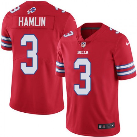 Nike Bills #3 Damar Hamlin Red Youth Stitched NFL Limited Rush Jersey