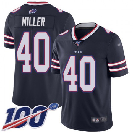 Nike Bills #40 Von Miller Navy Youth Stitched NFL Limited Inverted Legend 100th Season Jersey