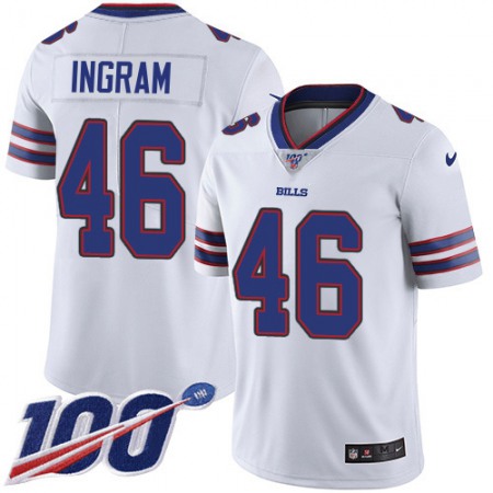 Nike Bills #46 Ja'Marcus Ingram White Youth Stitched NFL 100th Season Vapor Limited Jersey