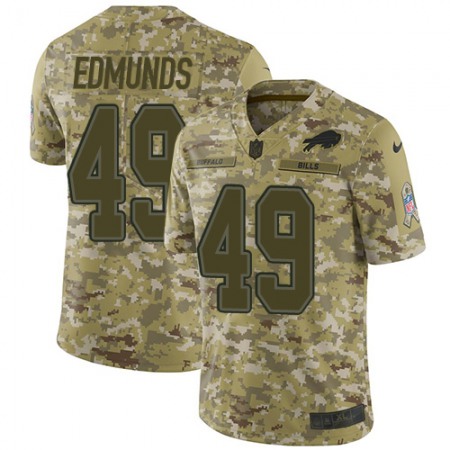 Nike Bills #49 Tremaine Edmunds Camo Youth Stitched NFL Limited 2018 Salute to Service Jersey