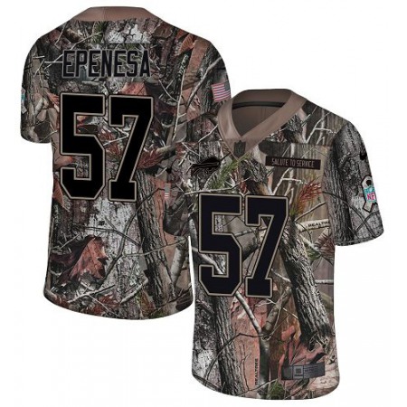 Nike Bills #57 A.J. Epenesas Camo Youth Stitched NFL Limited Rush Realtree Jersey