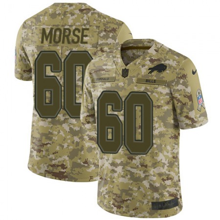 Nike Bills #60 Mitch Morse Camo Youth Stitched NFL Limited 2018 Salute to Service Jersey