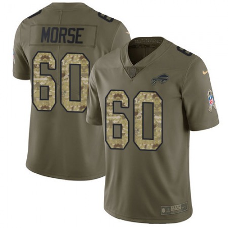 Nike Bills #60 Mitch Morse Olive/Camo Youth Stitched NFL Limited 2017 Salute to Service Jersey
