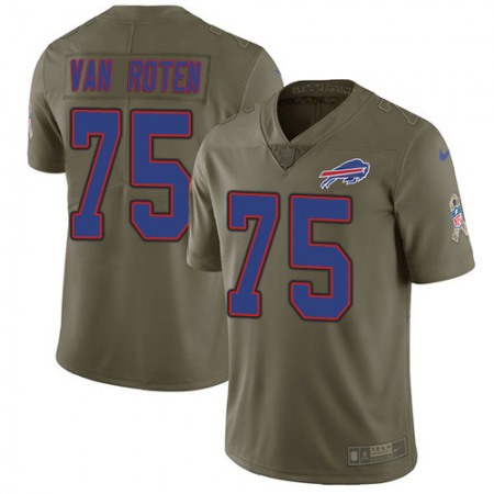 Nike Bills #75 Greg Van Roten Olive Youth Stitched NFL Limited 2017 Salute To Service Jersey