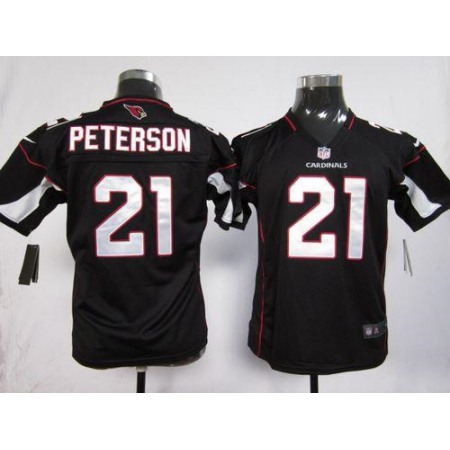 Nike Cardinals #21 Patrick Peterson Black Alternate Youth Stitched NFL Elite Jersey