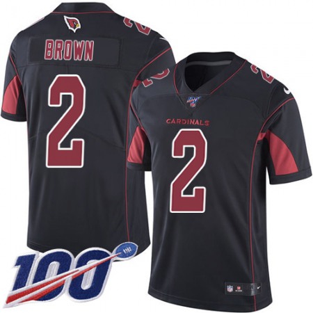 Nike Cardinals #2 Marquise Brown Black Youth Stitched NFL Limited Rush 100th Season Jersey