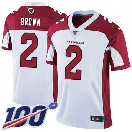 Nike Cardinals #2 Marquise Brown White Youth Stitched NFL 100th Season Vapor Untouchable Limited Jersey