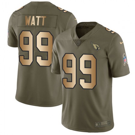 Nike Cardinals #99 J.J. Watt Olive/Gold Youth Stitched NFL Limited 2017 Salute To Service Jersey