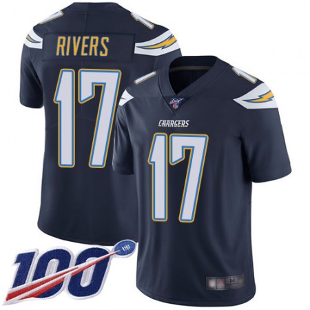 Nike Chargers #17 Philip Rivers Navy Blue Team Color Youth Stitched NFL 100th Season Vapor Limited Jersey