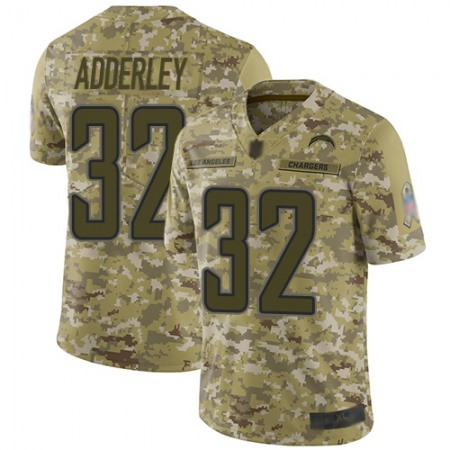 Nike Chargers #32 Nasir Adderley Camo Youth Stitched NFL Limited 2018 Salute to Service Jersey