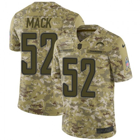 Nike Chargers #52 Khalil Mack Camo Youth Stitched NFL Limited 2018 Salute To Service Jersey