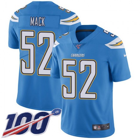 Nike Chargers #52 Khalil Mack Electric Blue Alternate Youth Stitched NFL 100th Season Vapor Untouchable Limited Jersey