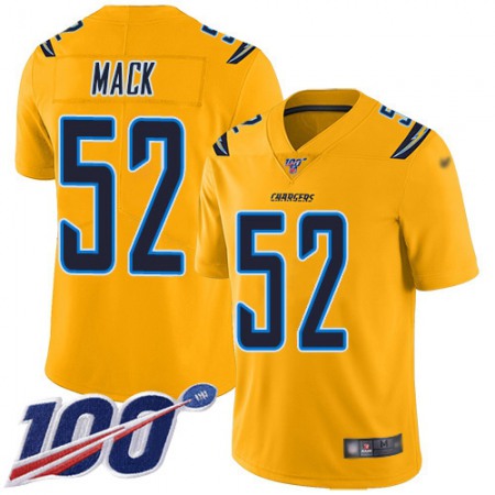 Nike Chargers #52 Khalil Mack Gold Youth Stitched NFL Limited Inverted Legend 100th Season Jersey