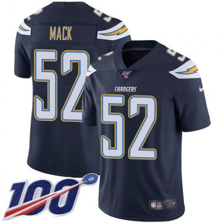 Nike Chargers #52 Khalil Mack Navy Blue Team Color Youth Stitched NFL 100th Season Vapor Limited Jersey