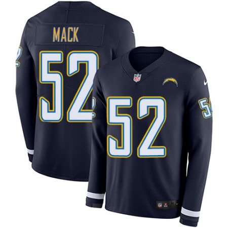 Nike Chargers #52 Khalil Mack Navy Blue Team Color Youth Stitched NFL Limited Therma Long Sleeve Jersey