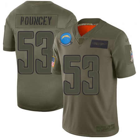 Nike Chargers #53 Mike Pouncey Camo Youth Stitched NFL Limited 2019 Salute to Service Jersey