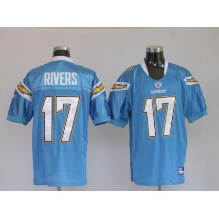 Chargers #17 Philip Rivers Baby Blue Stitched Youth NFL Jersey