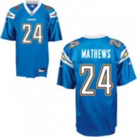 Chargers #24 Ryan Mathews Baby Blue Stitched Youth NFL Jersey