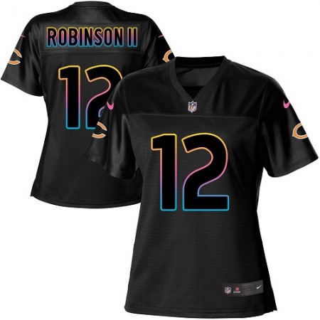 Nike Bears #12 Allen Robinson II Black Women's NFL Fashion Game Jersey