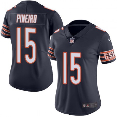 Nike Bears #15 Eddy Pineiro Navy Blue Team Color Women's Stitched NFL Vapor Untouchable Limited Jersey