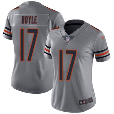 Nike Bears #17 Tim Boyle Silver Women's Stitched NFL Limited Inverted Legend Jersey