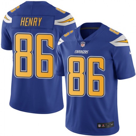 Nike Chargers #86 Hunter Henry Electric Blue Youth Stitched NFL Limited Rush Jersey