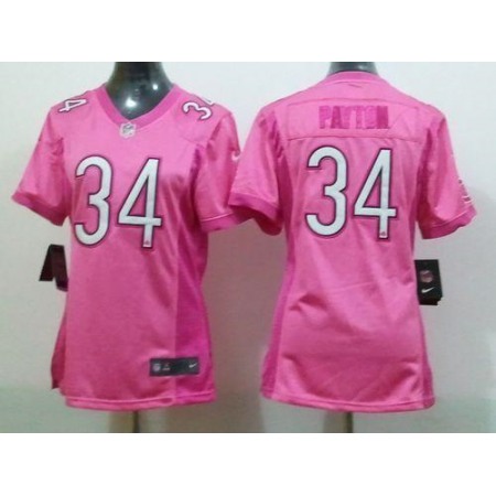Nike Bears #34 Walter Payton Pink Women's Be Luv'd Stitched NFL Elite Jersey