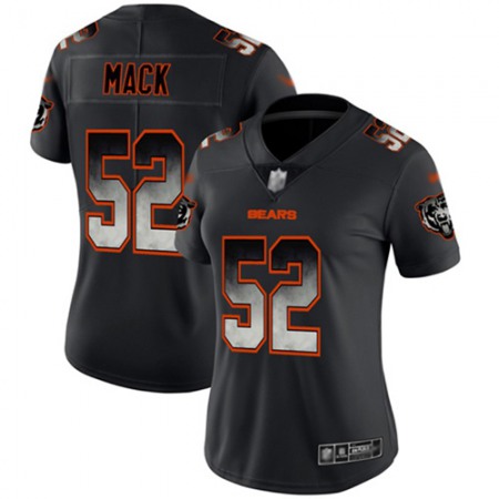 Nike Bears #52 Khalil Mack Black Women's Stitched NFL Vapor Untouchable Limited Smoke Fashion Jersey