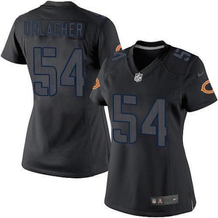 Nike Bears #54 Brian Urlacher Black Impact Women's Stitched NFL Limited Jersey